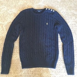 Ralph Lauren cable knit sweater.